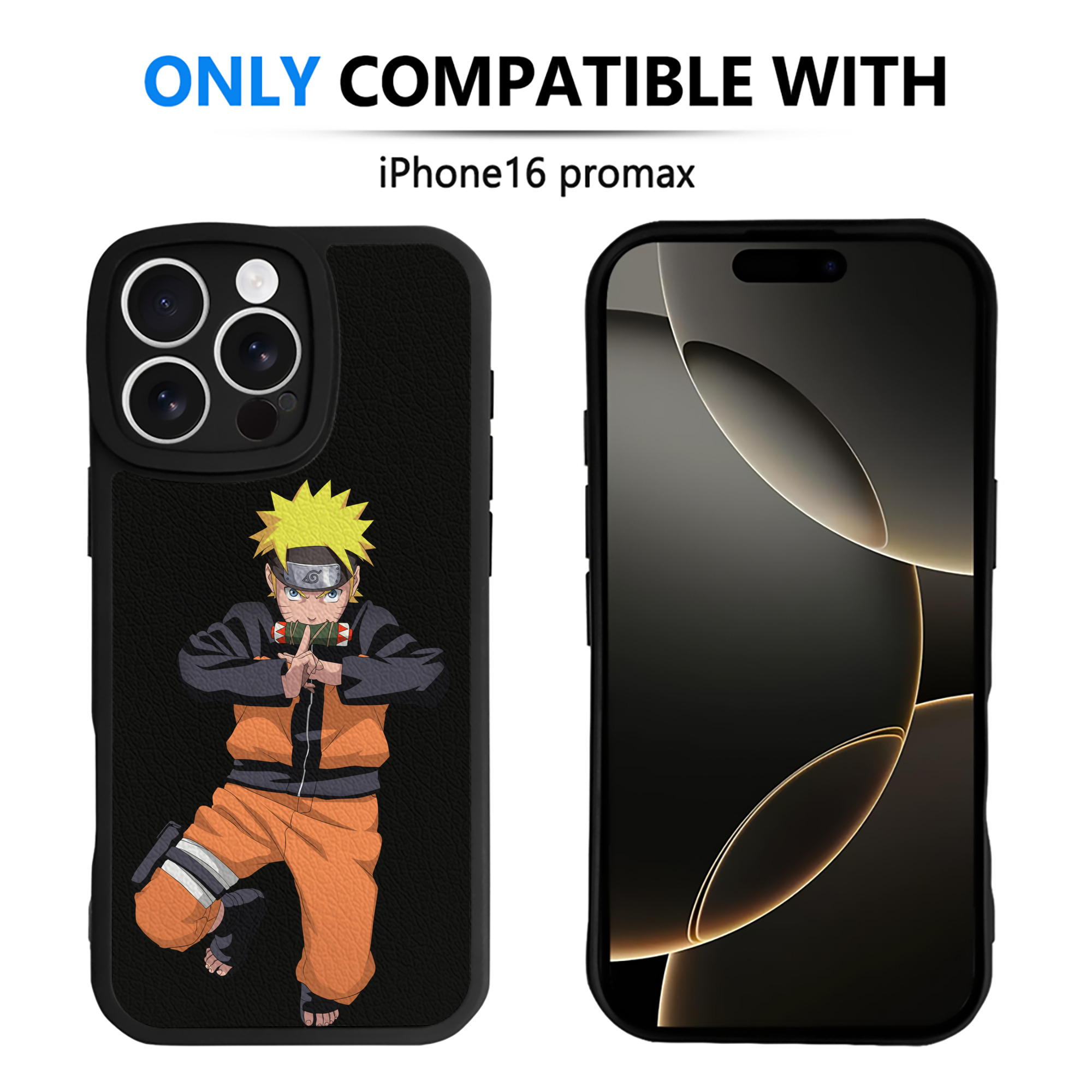 （画像用） NARUTO -ナルト- うずまき ナルト Uzumaki Naruto 【iPhone 16シリーズ対応】シリコンスマホケース（レザー調） 材質：シリコン